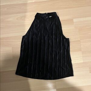 Velvet black sleeveless top